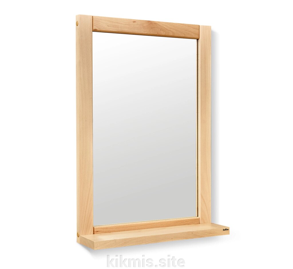Зеркало с полкой Альберо SHT-М2 прозрачный лак от компании Интернет - магазин Kikmis - фото 1