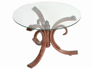 Журнальный столик Миледи средне-коричневый/прозрачное