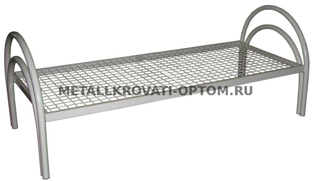 Кровать металлическая односпальная- С-2УК- кровать для больницы, санатория, пансионата, интерната, турбазы от компании "Вся мебель оптом" - фото 1