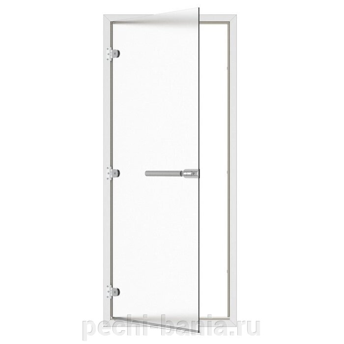 Дверь для хамама Sawo ST-746-L (790х1890 мм, матовая, коробка алюминий, левая) от компании ООО "Ателье Саун" - фото 1