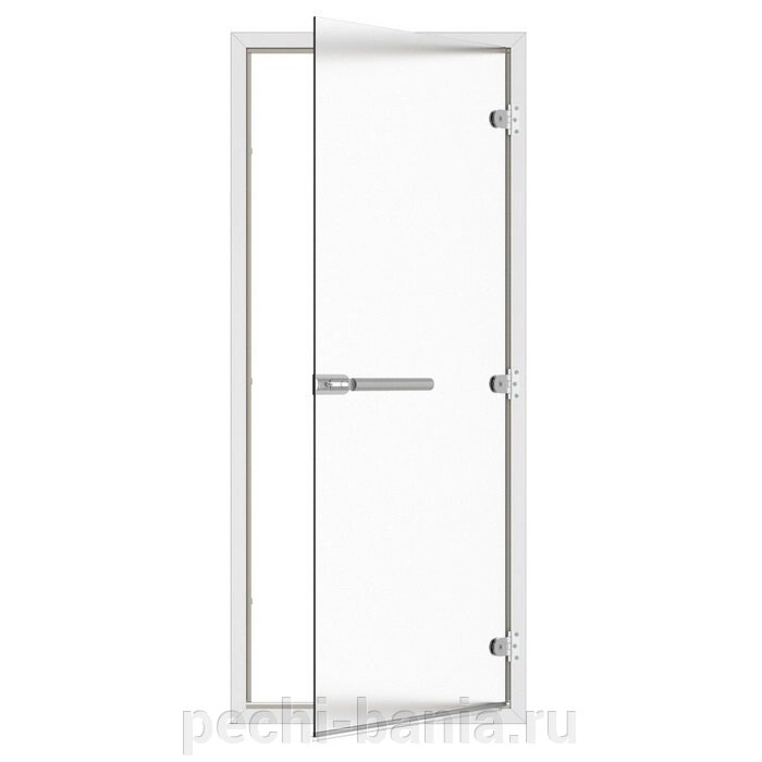 Дверь для хамама Sawo ST-746-R (790х1890 мм, матовая, коробка алюминий, правая) от компании ООО "Ателье Саун" - фото 1