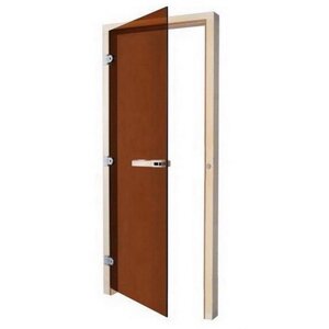 Дверь для сауны Sawo 730 3SGА L (7х19, бронза, левая, без порога, осина)