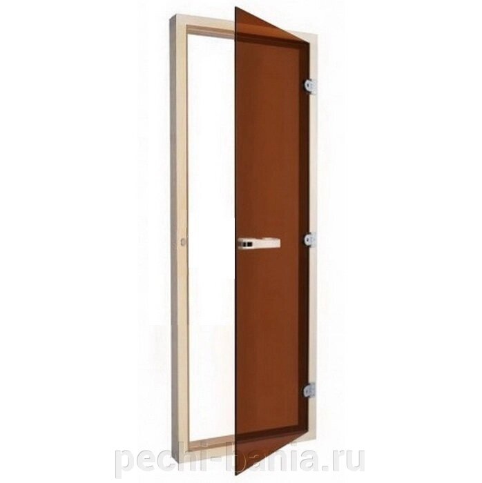Дверь для сауны Sawo 730 4SGА (7х19, бронза, с порогом, осина) от компании ООО "Ателье Саун" - фото 1