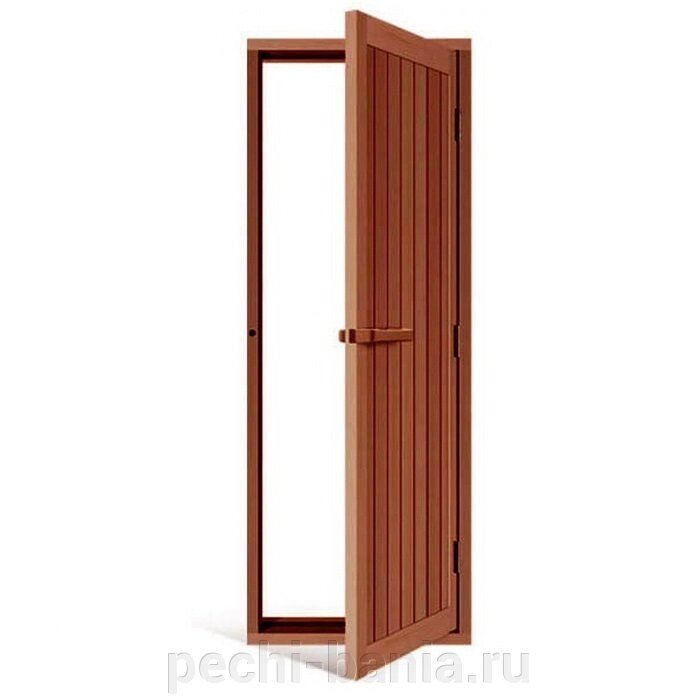 Дверь для сауны Sawo 734 4SD (700x2040 мм, деревянная глухая, с порогом, кедр) от компании ООО "Ателье Саун" - фото 1