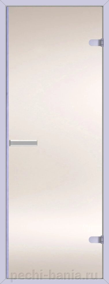 Дверь для турецкой бани АКМА Хаммам 7х19 (матовое бесцветное, 8 мм, коробка алюминий, арт. 273) от компании ООО "Ателье Саун" - фото 1