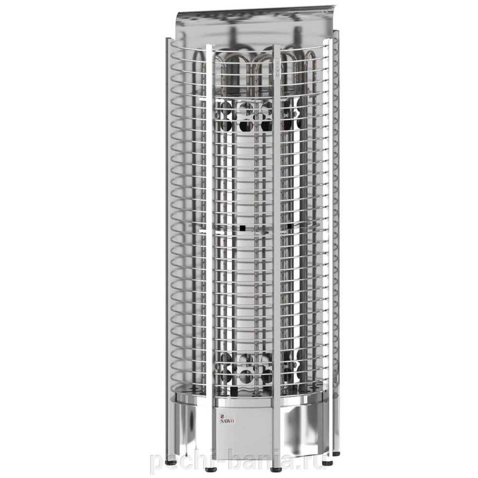 Электрическая печь Sawo Tower TH6-90 Ni-WL P (без панели, пристенная, полукруглая) от компании ООО "Ателье Саун" - фото 1