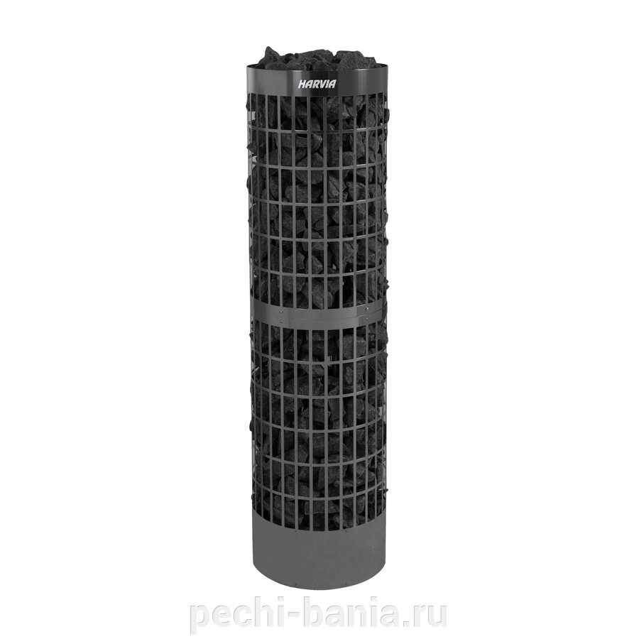 Электрокаменка Harvia Cilindro PC100E/135E Black (черная, без пульта) от компании ООО "Ателье Саун" - фото 1