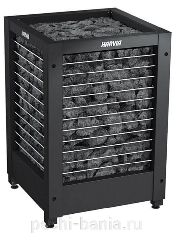 Электрокаменка Harvia Modulo MD 160 GL Black (сетка спереди и слева, без пульта) от компании ООО "Ателье Саун" - фото 1