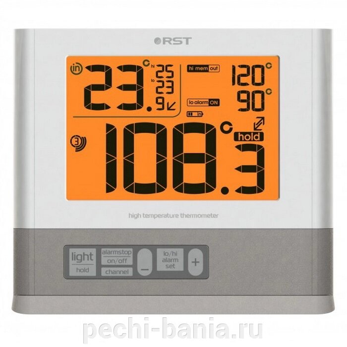 Электронный термометр для бани RST77111 PRO (датчик в парной, радиодатчик снаружи) от компании ООО "Ателье Саун" - фото 1