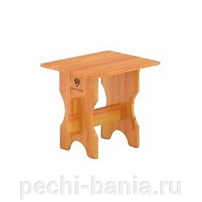 Лавка для бани BentWood из лиственницы 0,50 х 0,40 м H = 0,47 м от компании ООО "Ателье Саун" - фото 1