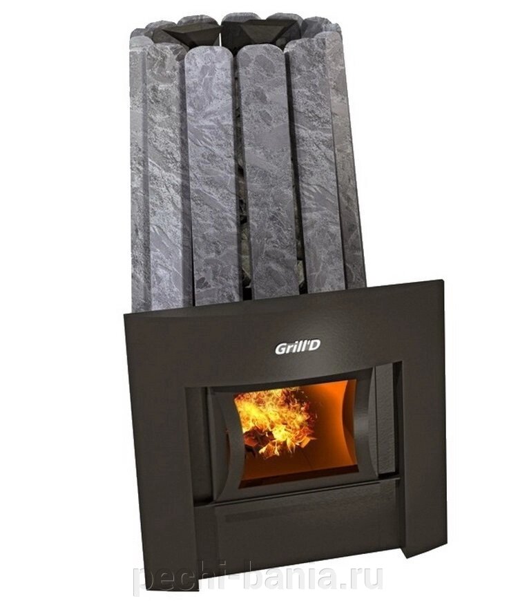 Печь для бани Grill D Cometa Vega 180 Stone Серпентинит window (панорамная дверца) от компании ООО "Ателье Саун" - фото 1