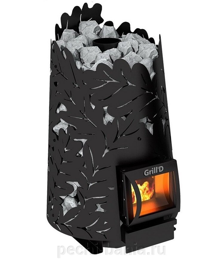 Печь для бани Grill D Dubravo 180 short black (чёрная, без выноса) от компании ООО "Ателье Саун" - фото 1