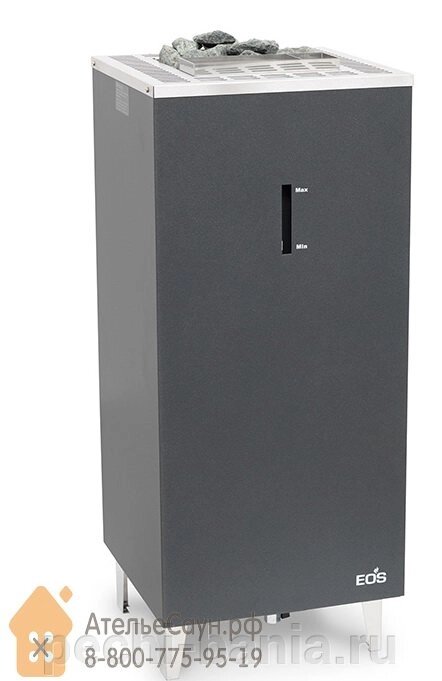 Печь EOS BI-O Cubo 10,5 кВт (антрацит, с парогенератором, арт. 945924) от компании ООО "Ателье Саун" - фото 1
