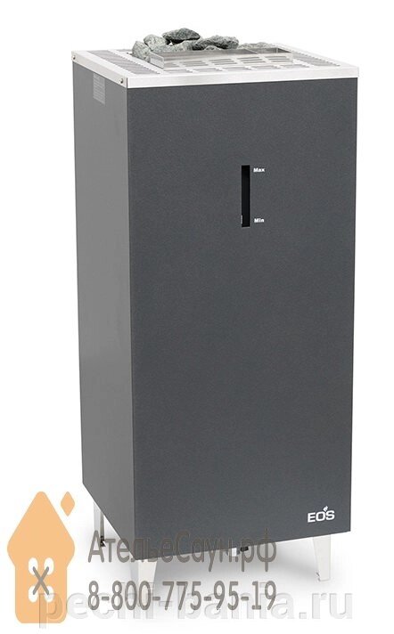 Печь EOS BI-O Cubo 7,5 кВт (антрацит, с парогенератором, арт. 945922) от компании ООО "Ателье Саун" - фото 1
