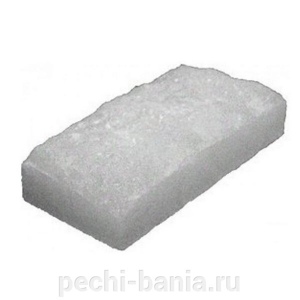 Кирпич белой гималайской соли 200х100х50 мм (одна сторона натуральная, арт. SZ1RW) - заказать