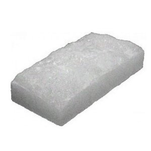 Кирпич белой гималайской соли 200х100х50 мм (одна сторона натуральная, арт. SZ1RW)