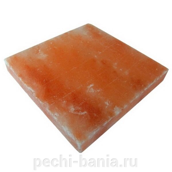 Плитка из гималайской соли 200х200х25 мм для бани и сауны (все стороны гладкие, арт. SF3) - заказать