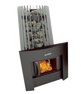 Печь для бани Grill D Cometa Vega 180 window grey (серая, панорамная дверца)