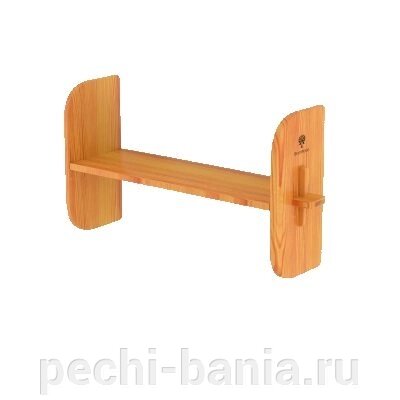 Полка для бани BentWood одинарная №1 из лиственницы 0,86 х 0,23 х 0,45 м от компании ООО "Ателье Саун" - фото 1