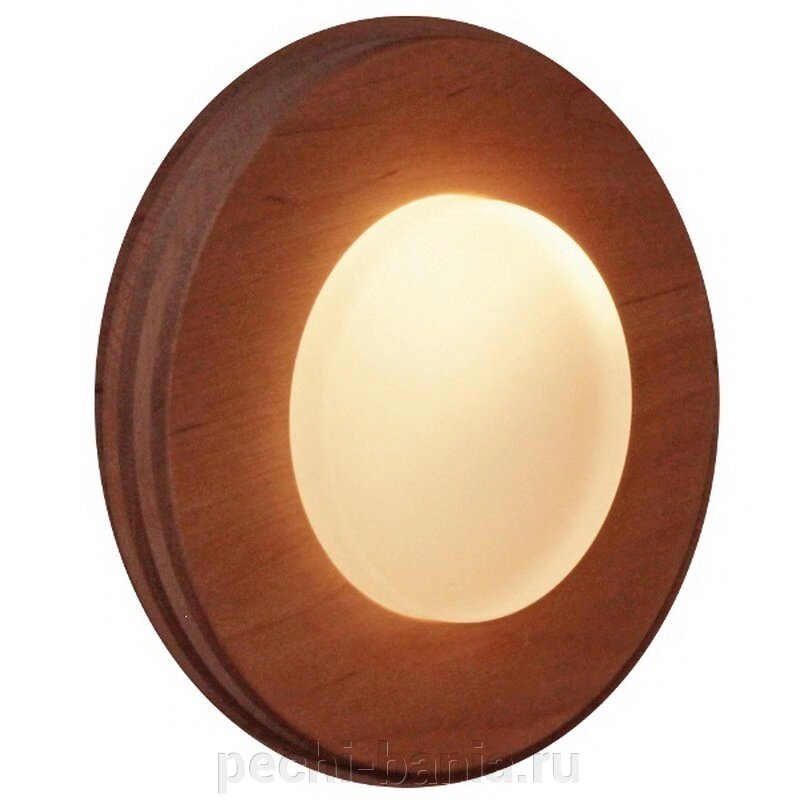 Потолочный светильник для сауны Cariitti SCA (1545803, дерев. оправа, матовое стекло) от компании ООО "Ателье Саун" - фото 1