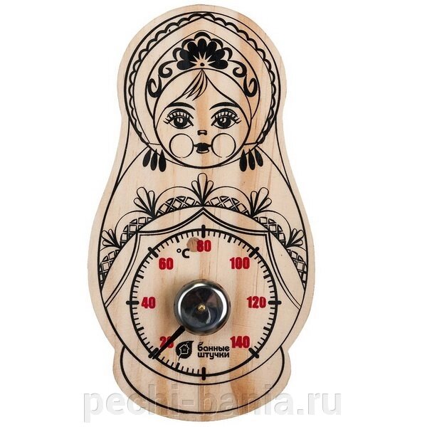 Термометр для бани и сауны Матрёшка (9.5х17 см, арт. БШ 18046) от компании ООО "Ателье Саун" - фото 1