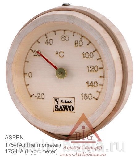 Термометр для сауны Sawo 175-ТA от компании ООО "Ателье Саун" - фото 1