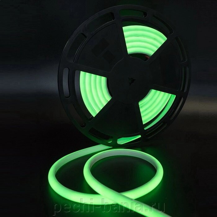 Термостойкая светодиодная лента для сауны и бани SWG SMD 2835 зеленый свет (термолента 5 м, 180 LED/м, 12 Вт/м, 24В , от компании ООО "Ателье Саун" - фото 1