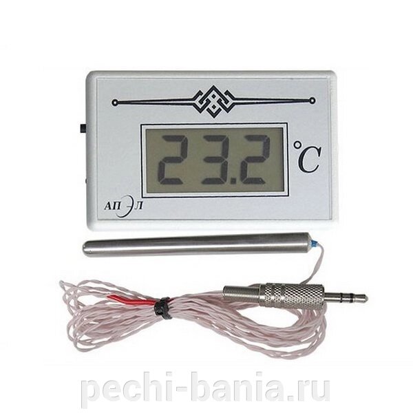 Выносной термометр для бани и сауны ТЭС-2 (датчик в герметичном корпусе в парной, табло снаружи) от компании ООО "Ателье Саун" - фото 1