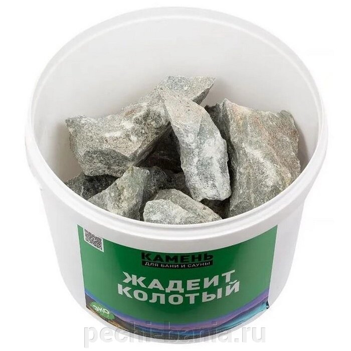 Жадеит колотый (камни для бани, 4-8 см), ВЕДРО 15 кг от компании ООО "Ателье Саун" - фото 1