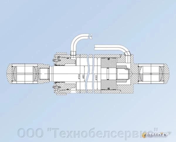 Гидроцилиндр ТО-28А.76.26.000 ковша (ключ 36) после 2004 г. в. от компании ООО "Технобелсервис" - фото 1