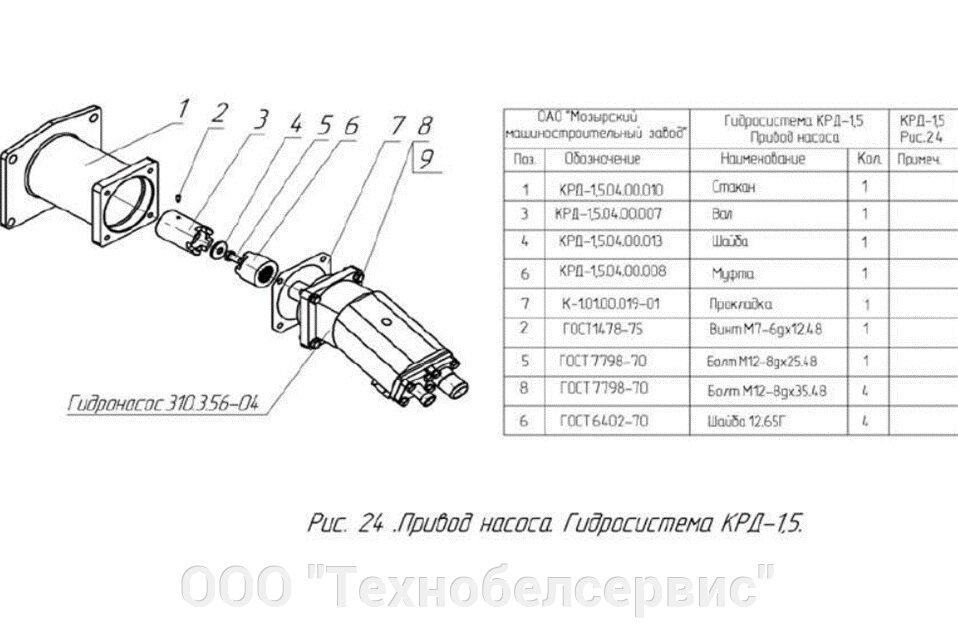 Муфта КРД -1,5.04.00.008 от компании ООО "Технобелсервис" - фото 1