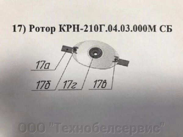 Ротор КРН-210Г. 04.03.000М СБ (голый) от компании ООО "Технобелсервис" - фото 1