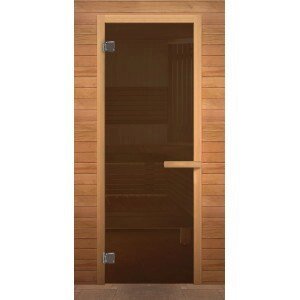 Дверь для бани и сауны LK ДС БРОНЗА (1900x700) полотно - 6мм (Бук)