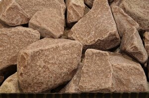 Камни для бани малиновый кварцит обвалованный 20 кг