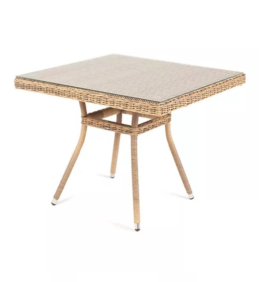 "Айриш" стол плетеный из искусственного ротанга, цвет соломенный от компании Мебельный интернет-магазин «Solo» - фото 1