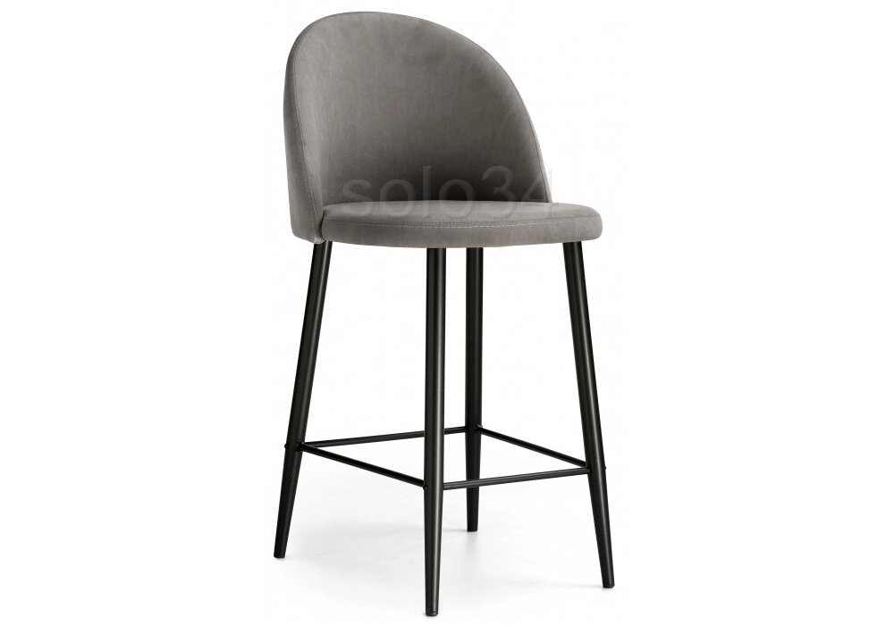 Барный стул Мебель России Амизуре темно-серый / черный матовый от компании Мебельный интернет-магазин «Solo» - фото 1
