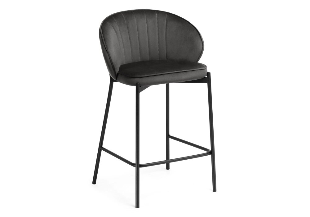 Барный стул Мебель России Нейл серый / черный от компании Мебельный интернет-магазин «Solo» - фото 1