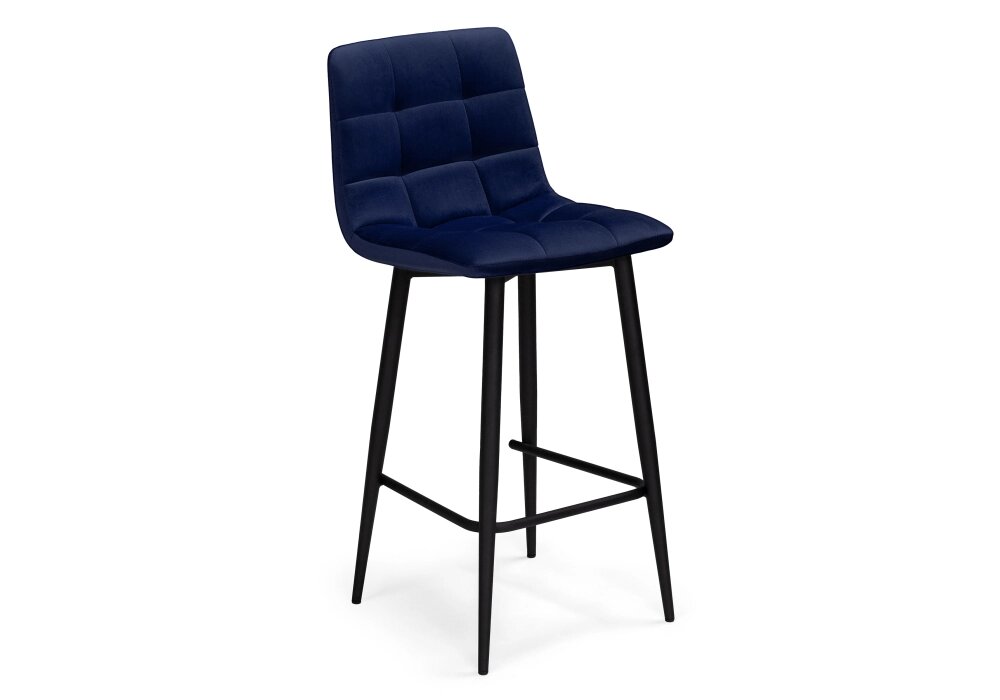Барный стул Notta - собственное производство Чилли К синий / черный от компании Мебельный интернет-магазин «Solo» - фото 1