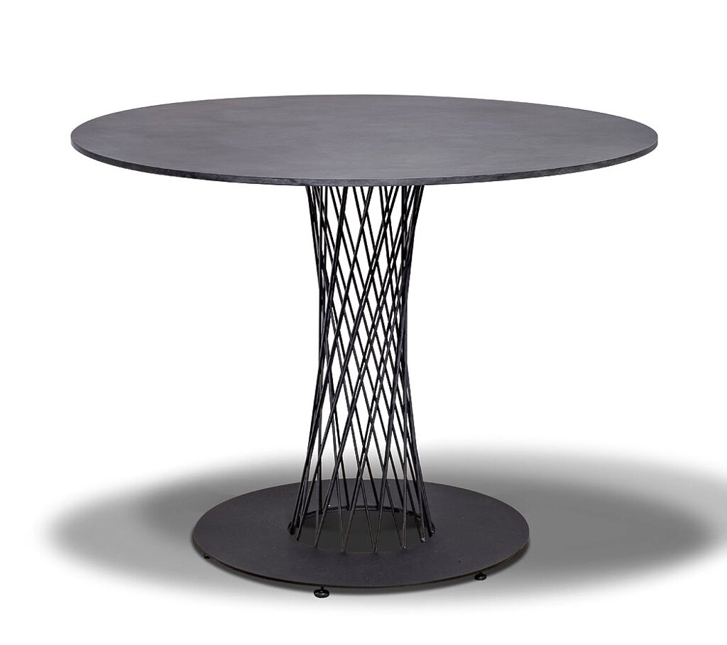 "Диего" обеденный стол из HPL круглый Ø115см, цвет "серый гранит" от компании Мебельный интернет-магазин «Solo» - фото 1