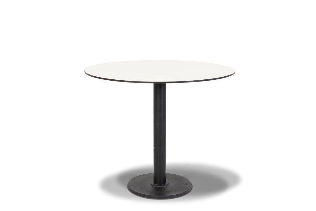 "Каффе" интерьерный стол из HPL круглый Ø63см, цвет молочный от компании Мебельный интернет-магазин «Solo» - фото 1