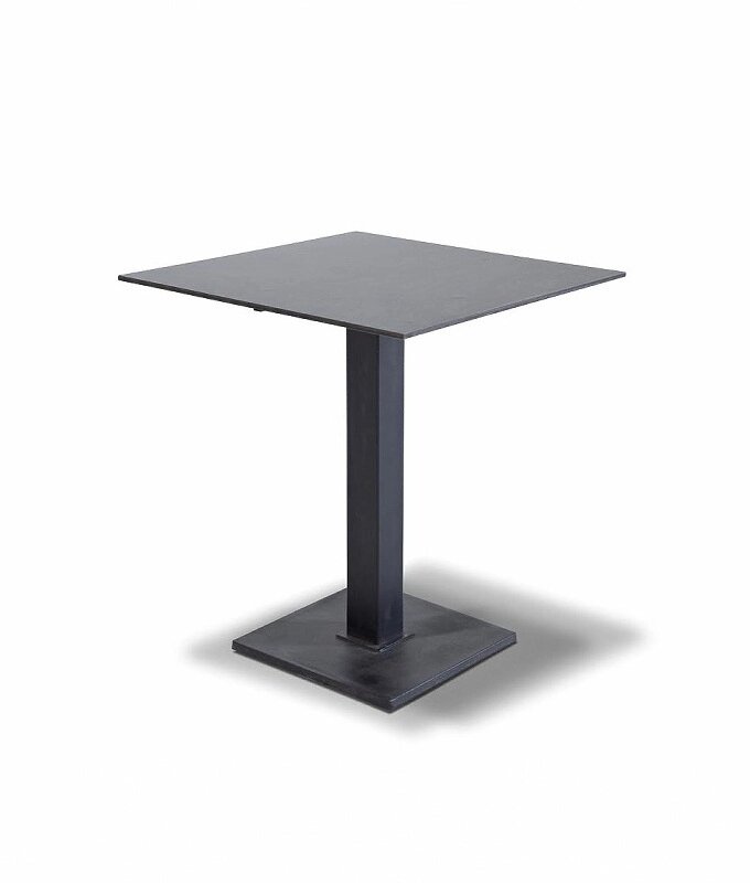 "Каффе" интерьерный стол из HPL квадратный 64х64см, цвет "серый гранит" от компании Мебельный интернет-магазин «Solo» - фото 1