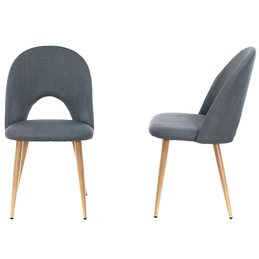 Комплект из 2-х стульев Cleo сине-серый от компании Мебельный интернет-магазин «Solo» - фото 1