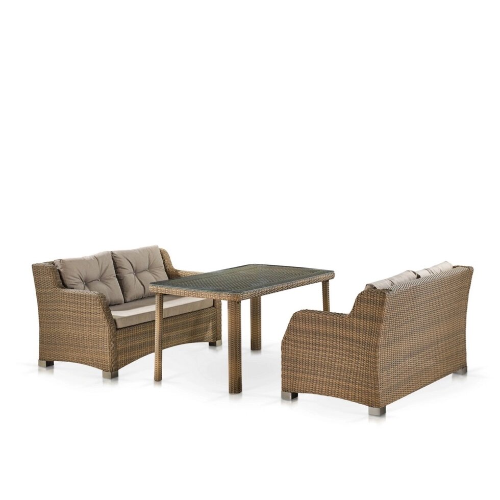 Комплект плетеной мебели T51B/S51B-W65 Light brown от компании Мебельный интернет-магазин «Solo» - фото 1