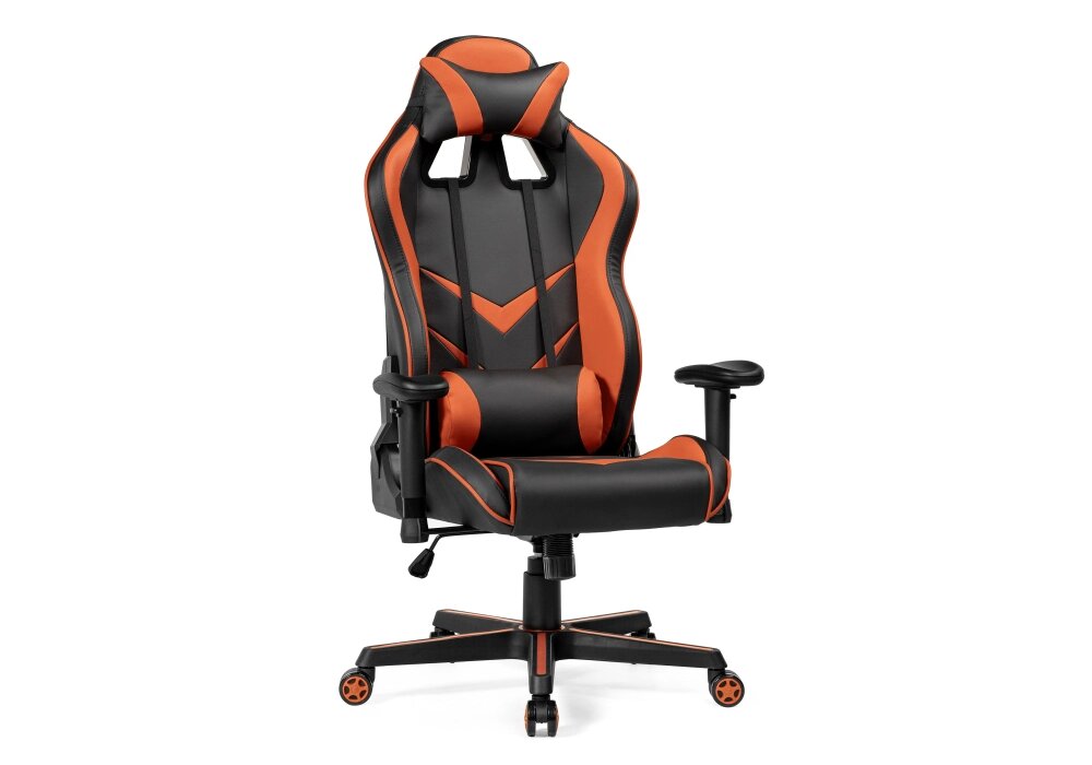 Компьютерное кресло Мебель Китая Racer черное / оранжевое от компании Мебельный интернет-магазин «Solo» - фото 1