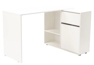 Компьютерный стол Мебель России Мэдди с ящиками белое тиснение