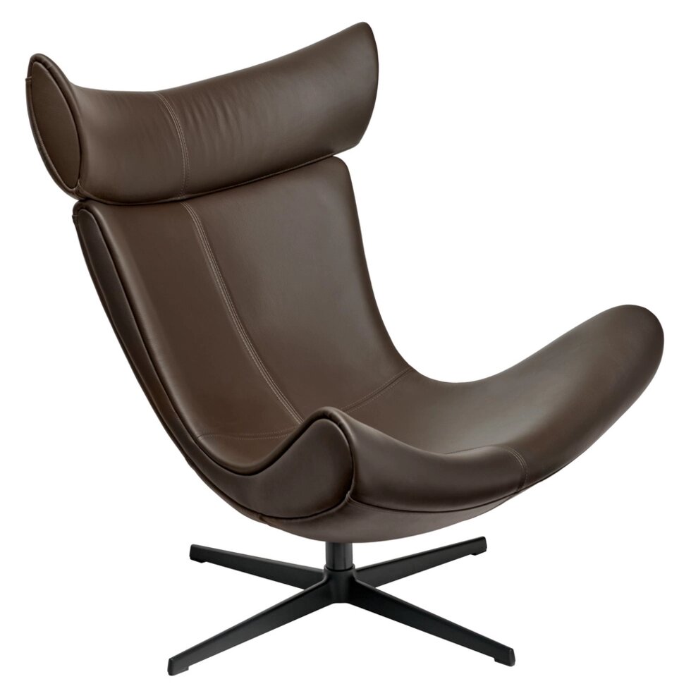 Кресло TORO коричневый, натуральная кожа от компании Мебельный интернет-магазин «Solo» - фото 1