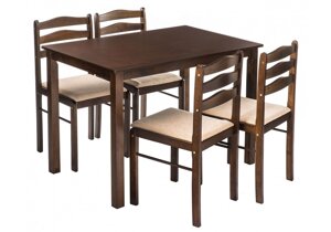 Обеденная группа Мебель Малайзии Starter (стол и 4 стула) oak / beige