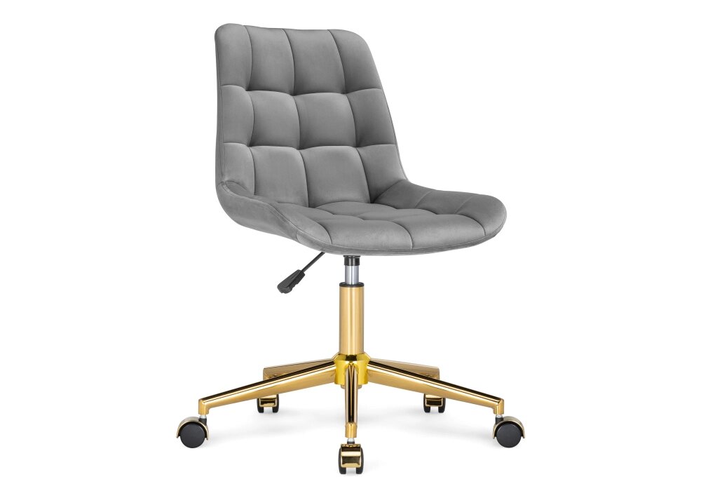 Офисное кресло Notta - собственное производство Честер темно-серый / золото от компании Мебельный интернет-магазин «Solo» - фото 1