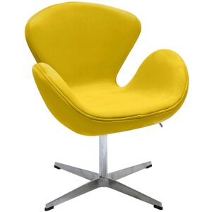 Кресло SWAN CHAIR жёлтый, искусственная замша