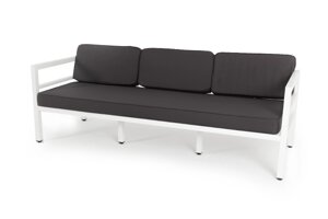 "Эстелья" диван трехместный, алюминиевый каркас, с подлокотниками HPL